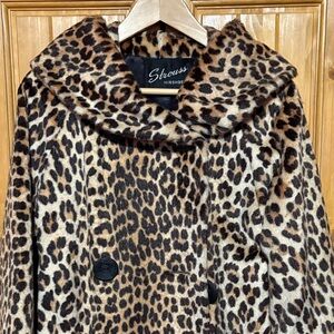 Vintage Somali Fairmoor Faux Fur Strouss Hirshberg’s Leopard Print Coat 1960’s
